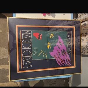 MARDI GRAS – ORIGINAL PRO CREATIONS POSTER #69/3000 SIGNED K. N. MARTIN ~ 1981